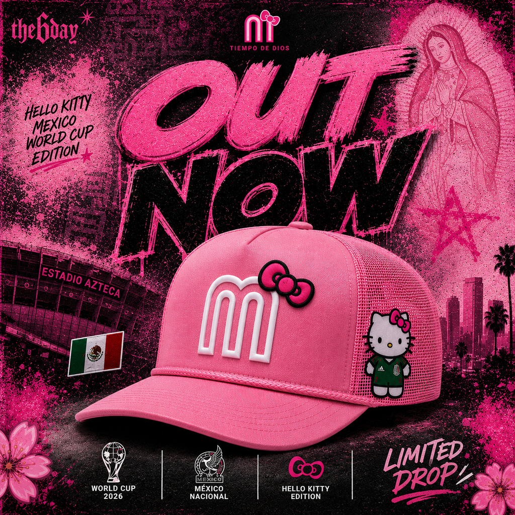 Pink Mexico HelloKitty-Trucker Hat