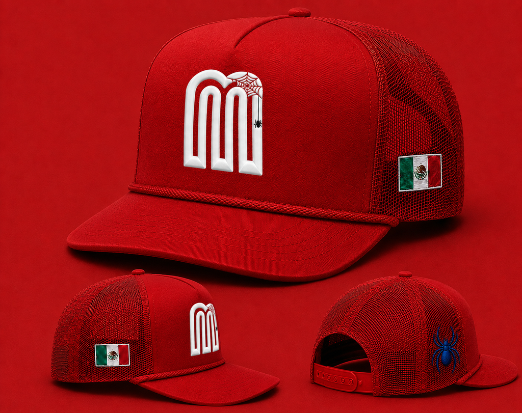 Both Mexico Trucker Hats Pink & Red Bundle