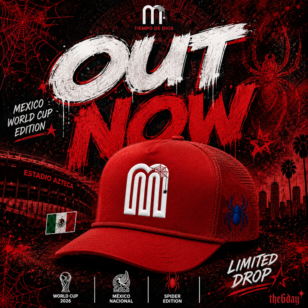 Red Mexico Spider-Trucker Hat